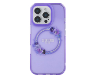 Guess IML Flowers Wreath do iPhone 16 Pro purpurowy - 1279180 - zdjęcie 2